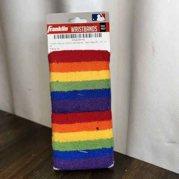 NWT Milwaukee Brewers Pride Theme Wristbands Rainbow Gay39 - Picture 4 of 4